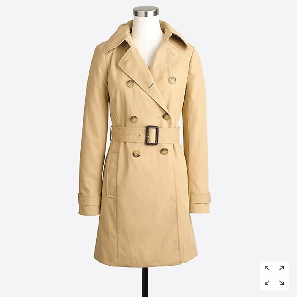 J crew everyday trench size 0 beige classic